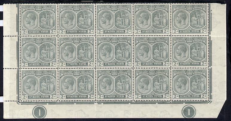 St Kitts-Nevis 1921-29 KG5 Script CA Medicinal Spring 2d ...