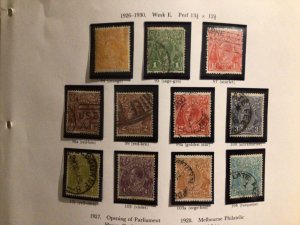 Australia mounted mint or used early stamps on folded page  A10143