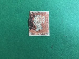 Queen Victoria 1841 British Penny Red Imperf  Stamp  R44166