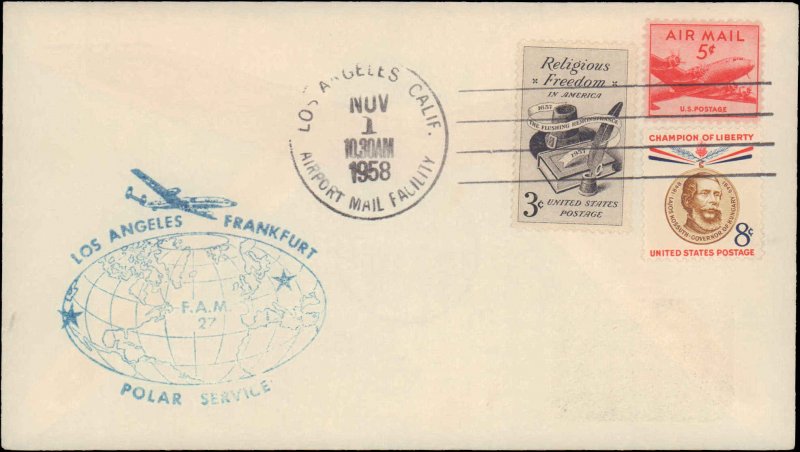 United States, California, First Flight, Foreign Destinations, Germany Post-1...