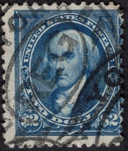 Scott #262  Fine Used. Elusive $2.00 James Madison. Showpiece.