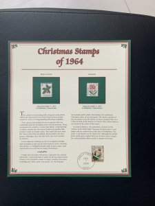Christmas Stamps of the United States 1964 Collector Panel PCS Uncanceled