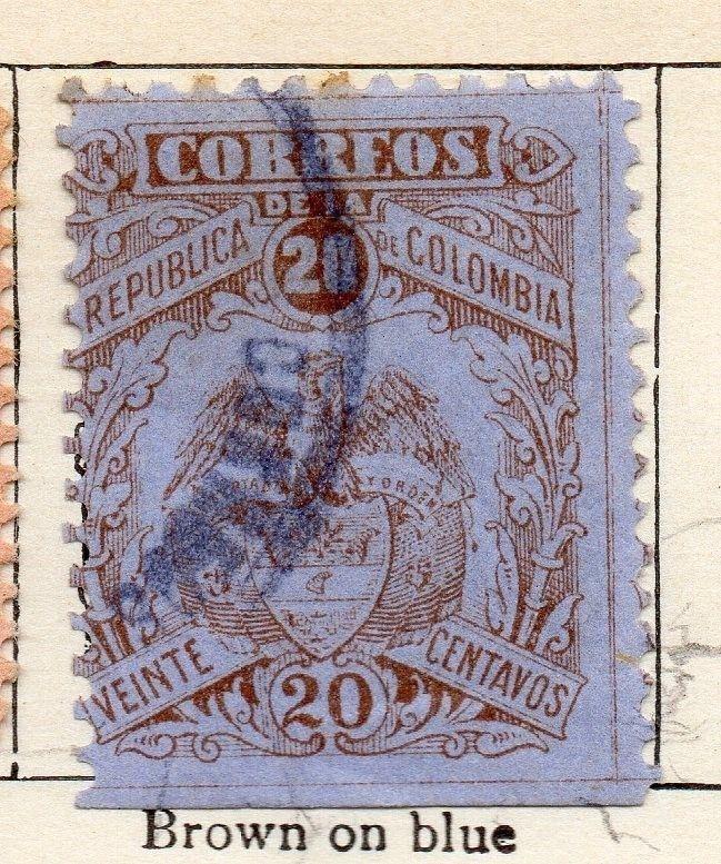 Colombia 1882-97 Early Issue Fine Used 20c. 047652