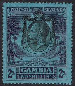 GAMBIA 1922 KGV ELEPHANTS 2/- MNH **