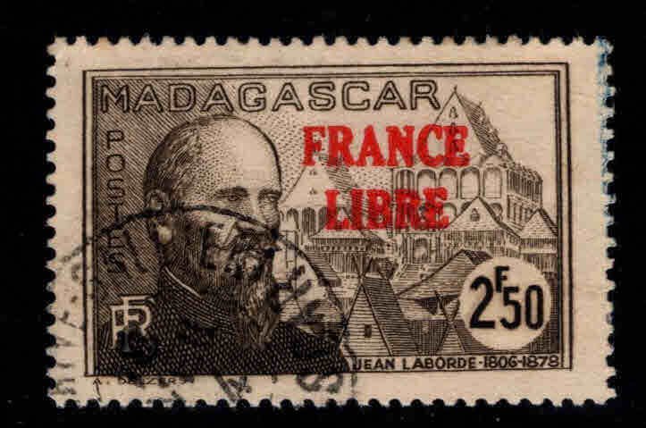Madagascar Scott 226 Used France Libre = Free France overprint