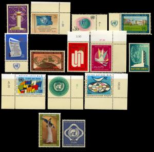 United Nations Geneva 1-14, MNH, First Issue Definitives