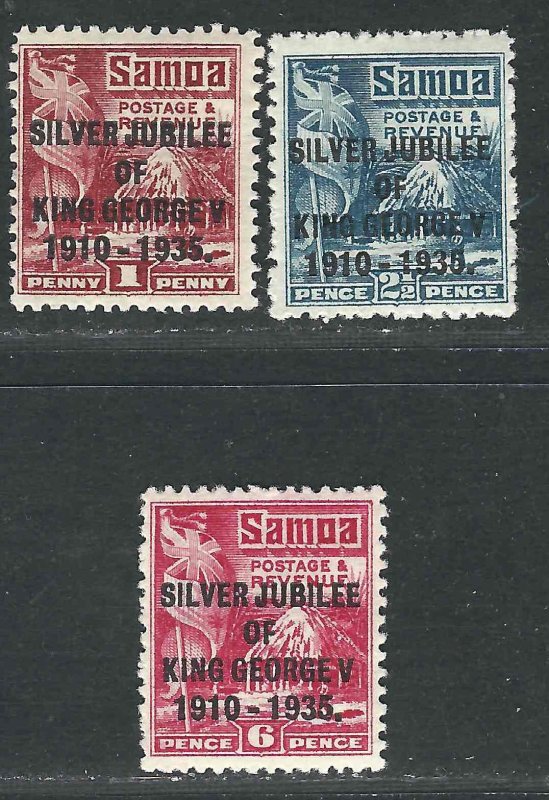 Samoa 163-65 SG 117-19 Silver Jubilee MH VF 1935 SCV $4.40