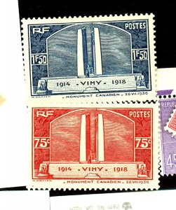 FRANCE 311-12 MINT FVF OG LH Cat $26