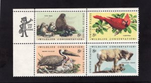 1464-1467 Wildlife Conservation, MNH UL-ZIP blk/4