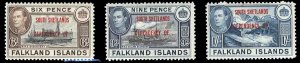 Falkland Islands Dependencies #5L1-8 (SG D1-8) Cat£24, 1944 George VI 1/2p-1...