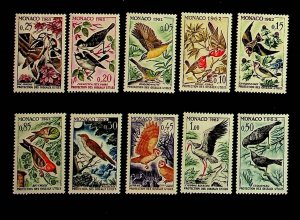 MONACO Sc 511-20 NH ISSUE OF 1962 - BIRDS - (AO23)