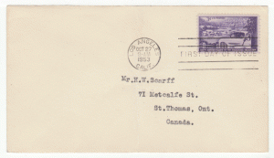 USA First Day Cover # 1025 - US Trucking Industry 50th Anniversary