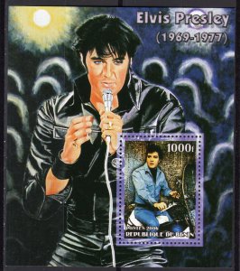 Benin 2006 ELVIS PRESLEY AND MOTORCYCLE Souvenir Sheet Perforated MNH