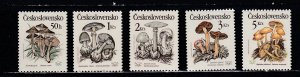 Czechoslovakia, # 2758-2762, Poisonous Mushrooms, Mint NH, 1/2 Cat.