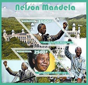 Stamps. Famous people. Nelson Mandela 2019 year 1+1 sheets perforated