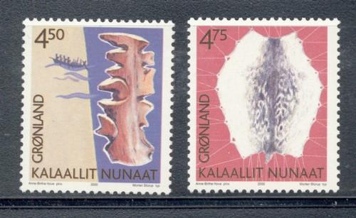 Greenland Sc 376-7 2000 Cultural Heritage stamp set mint NH