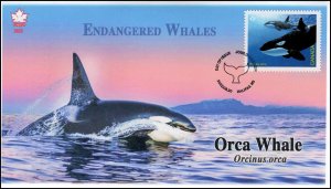 CA22-036, 2022, Endangered Whales, First Day of Issue, Pictorial Postmark, Kille