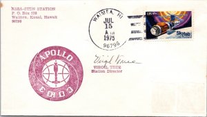 7.15.1975 NASA STDN Stn / Signed by Virgil True - Waimea, Hi - F74001