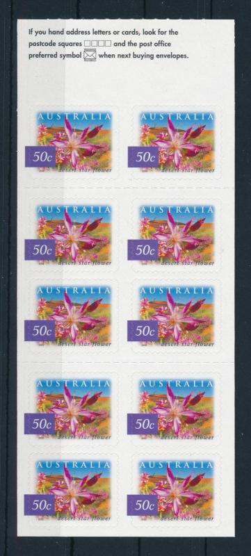 [74591] Australia 2003 Flora Flowers Blumen 10x50c Self Adh. Booklet MNH