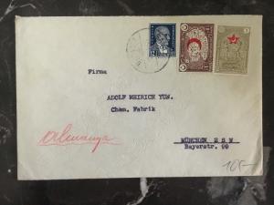 1940s Galata Istanbul Turkey Cover to Munich Germany