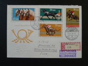 horse equestrian registered cover Germany DDR 1985