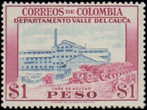 Colombia #661, Incomplete Set, 1956, Never Hinged