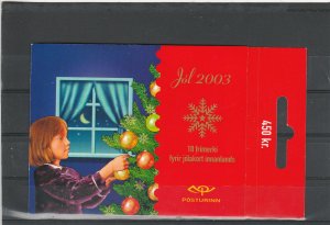 Iceland  Scott#  1003a  MNH Booklet  (2003 Christmas)