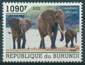 Burundi 2022 MNH Wild Animals Stamps Elephants African Bush Elephant 1090F 1v 