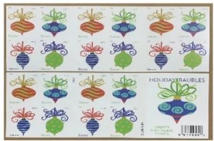 2011 Holiday Baubles Forever stamps 5 books total 100pcs