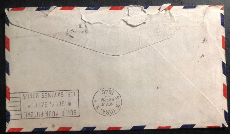 1946 New York USA Airmail Special Delivery Cover To Chicago IL