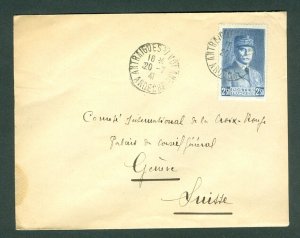 France. 1941 Cover. 2.50F. Marshal Petain. Sc# 418. Adr: Switzerland