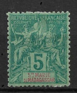 St. Marie de Madagascar 1894,Navigation & Commerce,5c,Scott # 4,VF MH*OG, $15