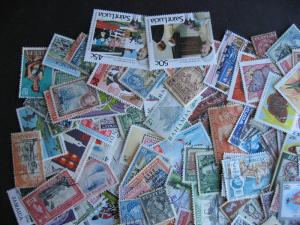 Hoard breakup mixture 250 BRITISH WEST INDIES Duplicates & mixed condition