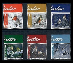 Isle of Man #1455-1460 Winter Birds Set of Six MNH