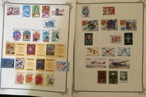 COLLECTION OF RUSSIA 1970-80 STAMPS HINGED ON ALBUM PAGES - 1200V - USED