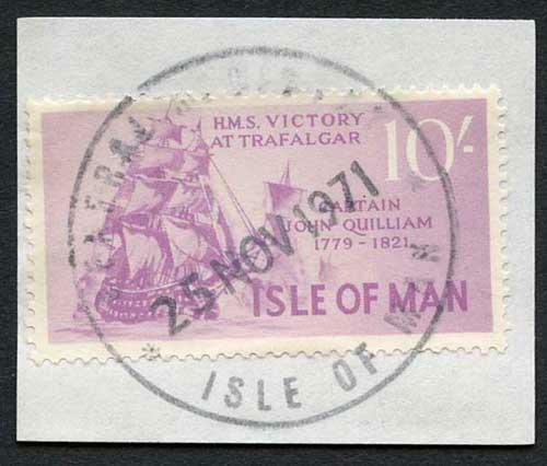 Isle of Man 10/- Purple QEII Pictorial Revenues CDS On Piece