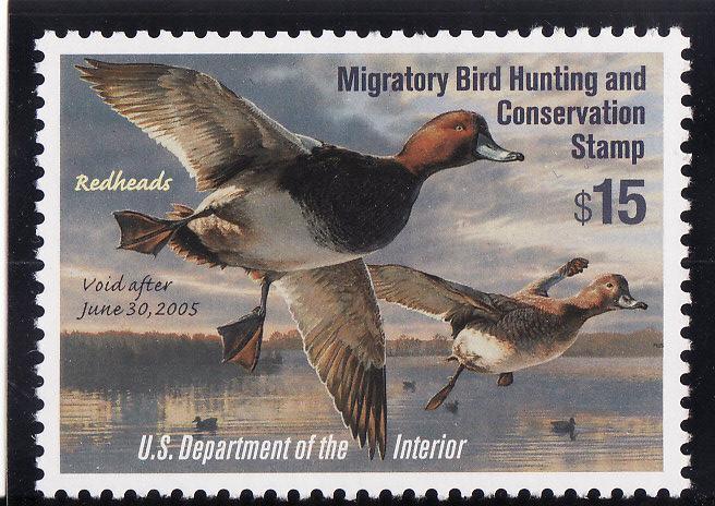 RW71 MNH OG Duck Stamp 2004-05 Redhead Ducks (Scot Storm)