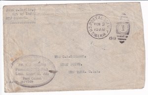 1919 AEF Siberia to New York, NY Censored (scarce C8 hand stamp) (M7437)