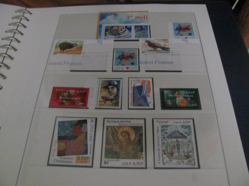 FRANCE MNH 1994-2000 LINDNER ALBUM COMPLETE W/SS &  BOOKLETS (95)