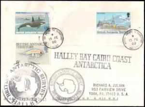 2000 BRITISH ANTARCTIC TERRITORY + CACHETS + HALLEY BAY CAIRO COAST 