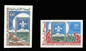 Mauritania #230-231 Cat1967 Boy Scouts, imperf. set of two, never hinged, 230...