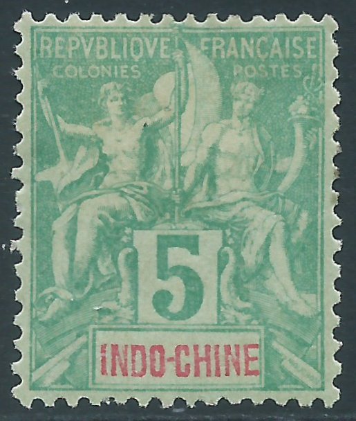 Indo-China, Sc #7, 5c MH