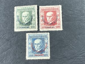 CZECHOSLOVAKIA # B137-B139-MINT/HINGED--COMPLETE SET--SEMI-POSTAL--1925