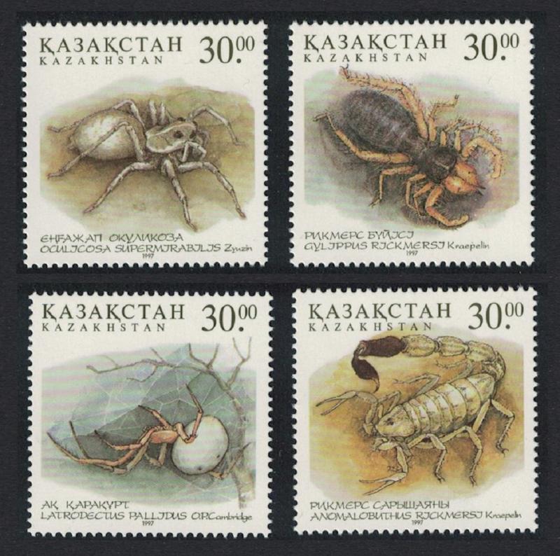 Kazakhstan Spiders Scorpio Arachnidae 4v SG#188-191 MI#192-195