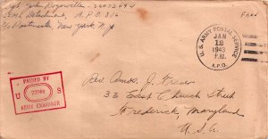 United States A.P.O.'s Soldier's Free Mail 1943 U.S. Army Postal Service, A.P...