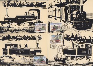 Jersey 1985 Railway series of 4 Maxicard