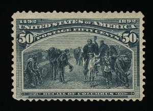 VERY AFFORDABLE GENUINE SCOTT #240 F-VF MINT OG H 1893 50¢ COLUMBIAN EXPO #11628