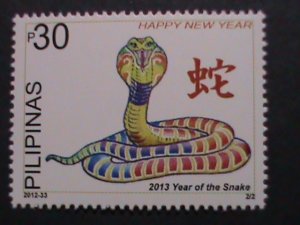 PHILIPPINES-2013 SC#3455-7  YEAR OF THE LOVELY SNAK MNH SET VERY FINE