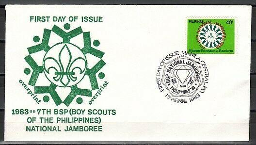 Philippines, Scott cat. 1634. `83 National Scout Jamboree.. First day cover.