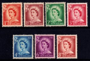 New Zealand 1955-59 QEII Complete Mint MH Set SG 745-751